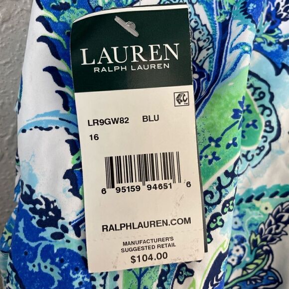 NWT Lauren Ralph Lauren Matching Tankini Top and Bottoms Sizes 16 - Picture 7 of 8